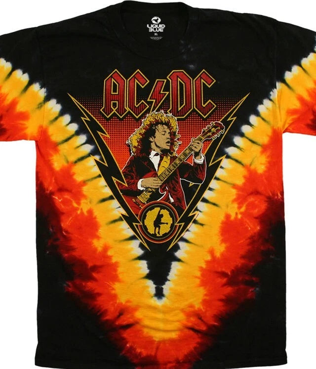 AC/DC Angus Lightning Tie-Dye T-Shirt