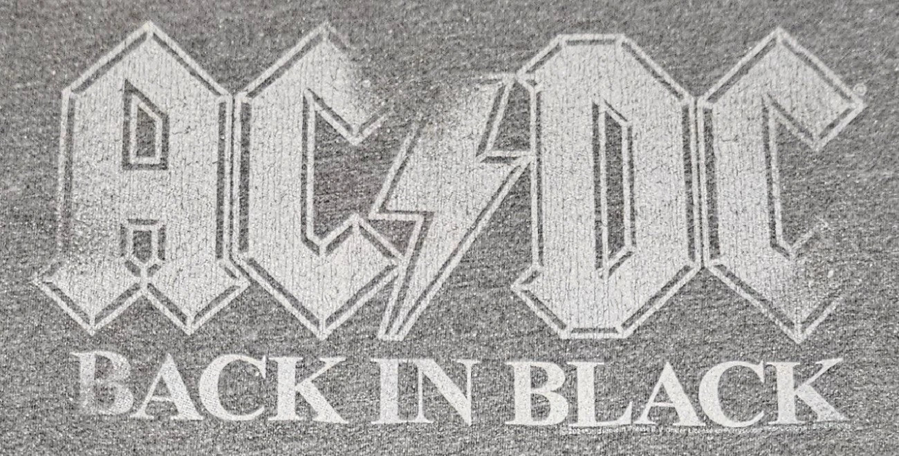 AC/DC Back in Black gray shirt