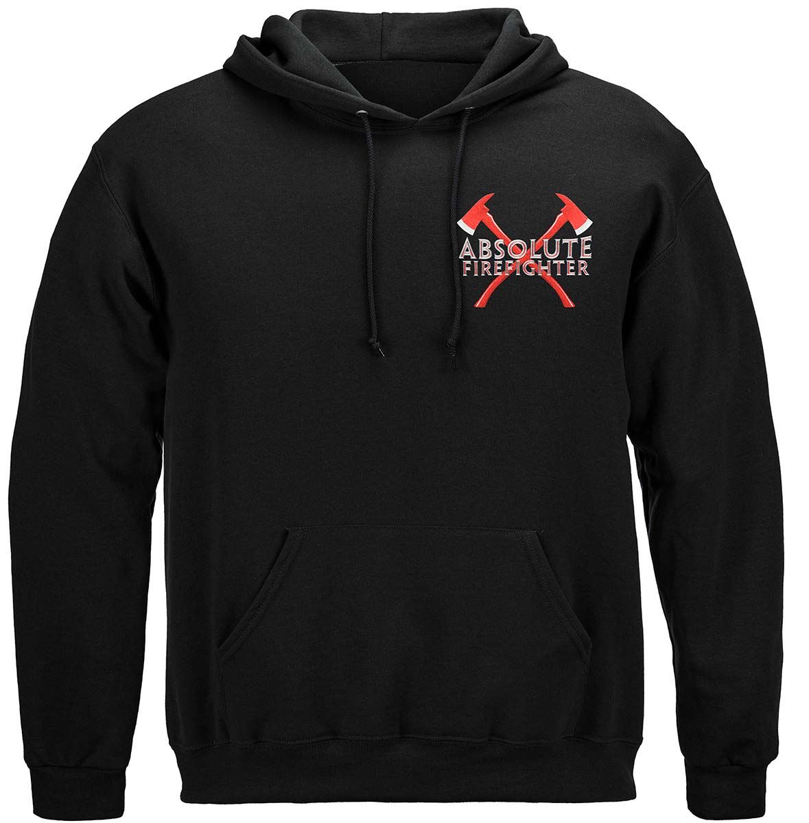 Absolute Firefighter 8oz 50/50 Black Hooded Sweat Shirt