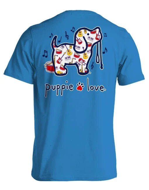 New PUPPIE LOVE MUSIC PUP T SHIRT