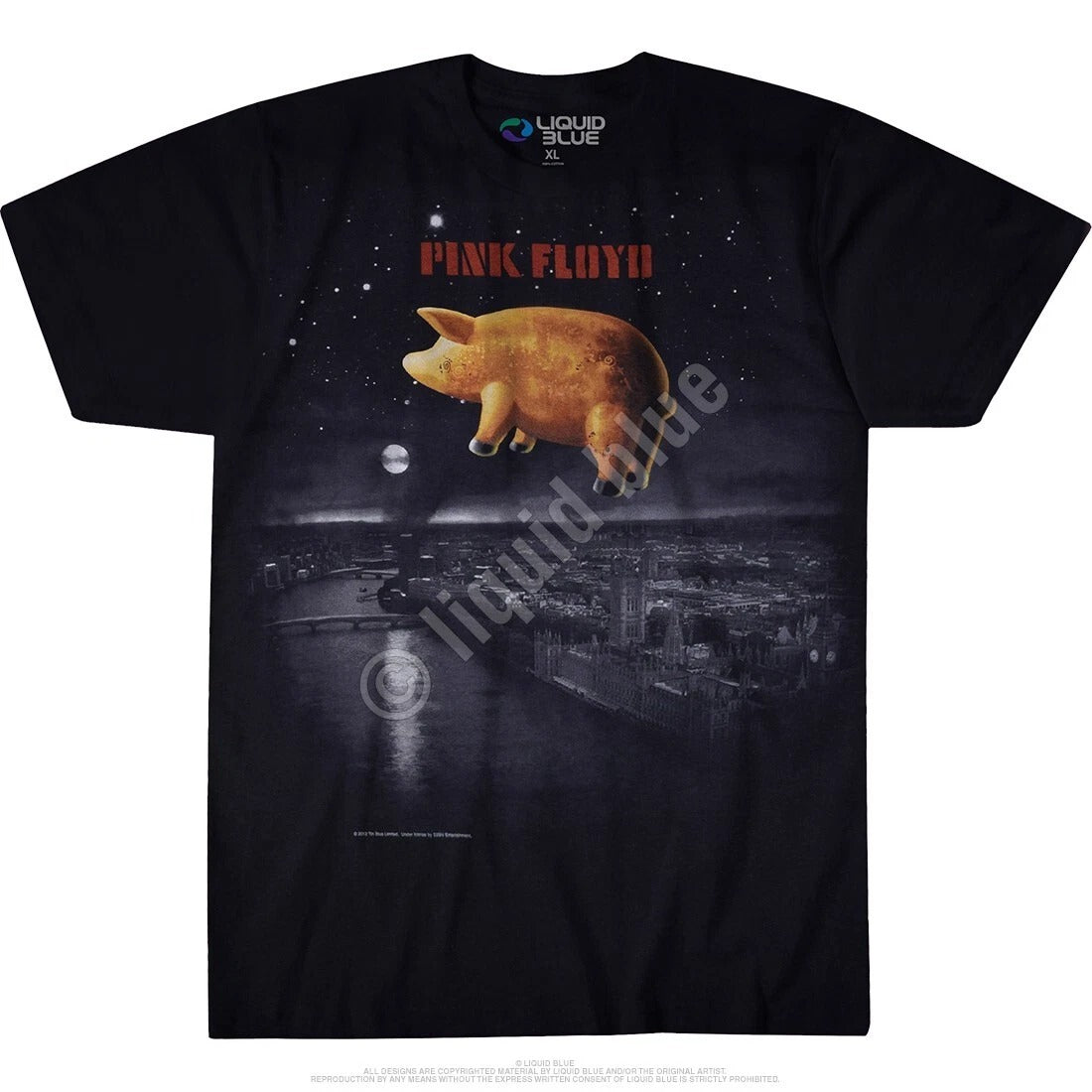 New PINK FLOYD PIGS OVER LONDON, Black shirt