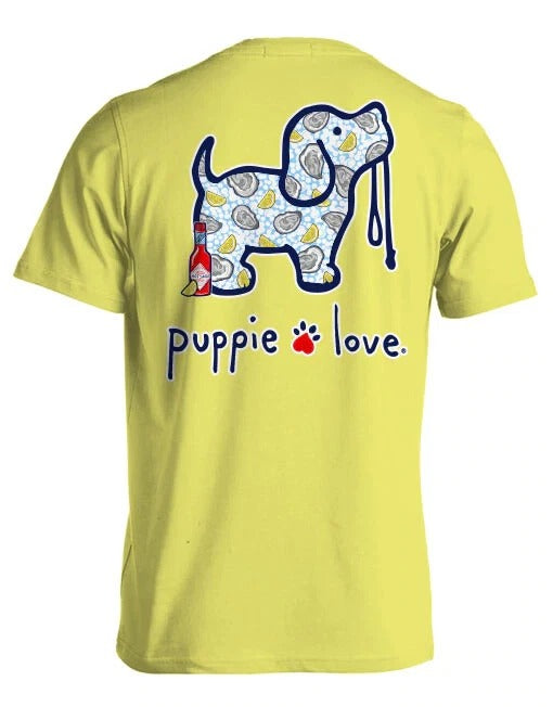 New PUPPIE LOVE OYSTER PUP T SHIRT