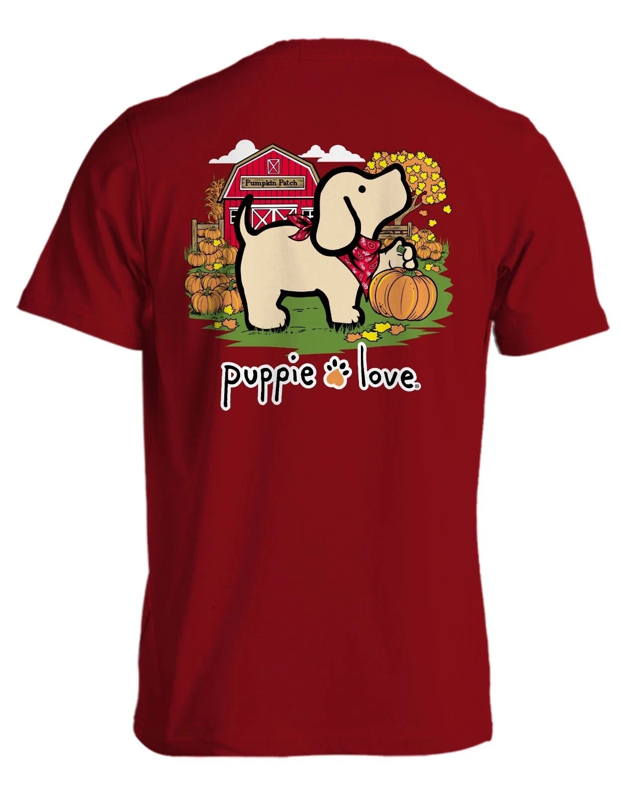 New PUPPIE LOVE PUMPKIN FARM PUP T SHIRT