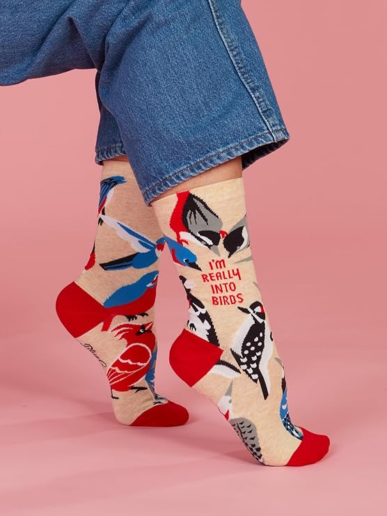 Blue Q Women's socks, Size 5-10, "I'm Really into Birds"