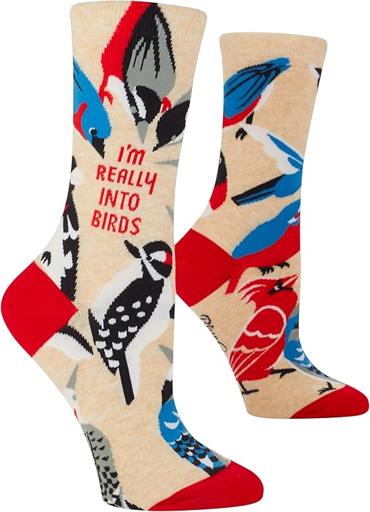 Blue Q Women's socks, Size 5-10, "I'm Really into Birds"