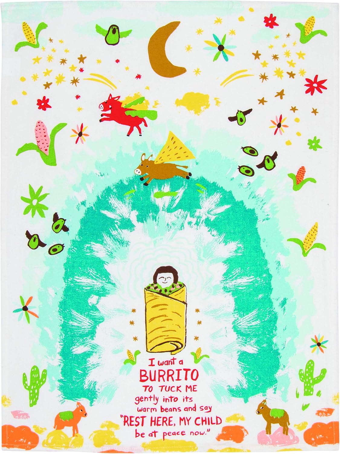 Blue Q Kitchen Towel, Funny Burrito saying!