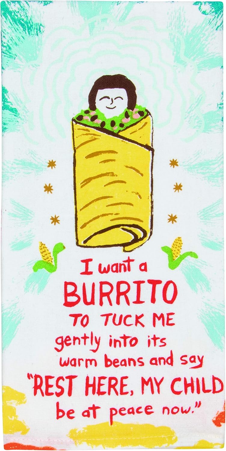 Blue Q Kitchen Towel, Funny Burrito saying!