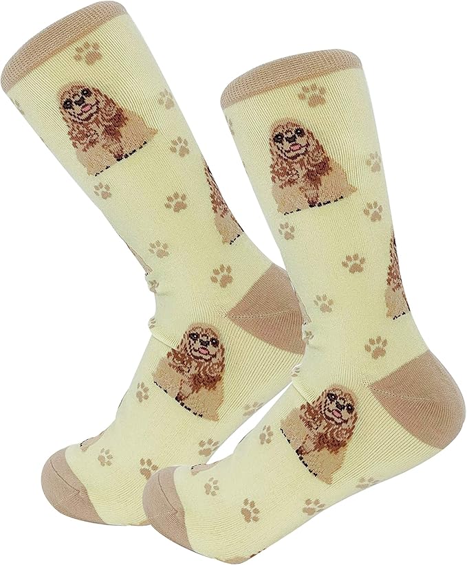 Happy Tails Cocker Spaniel Socks Pet Lovers One Size Fit Most