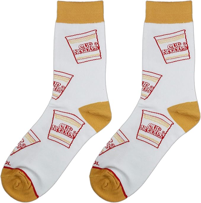 Cool Socks, Unisex, Food, Chinese Asian Noodles, Crew, Novelty Silly Funny Retro