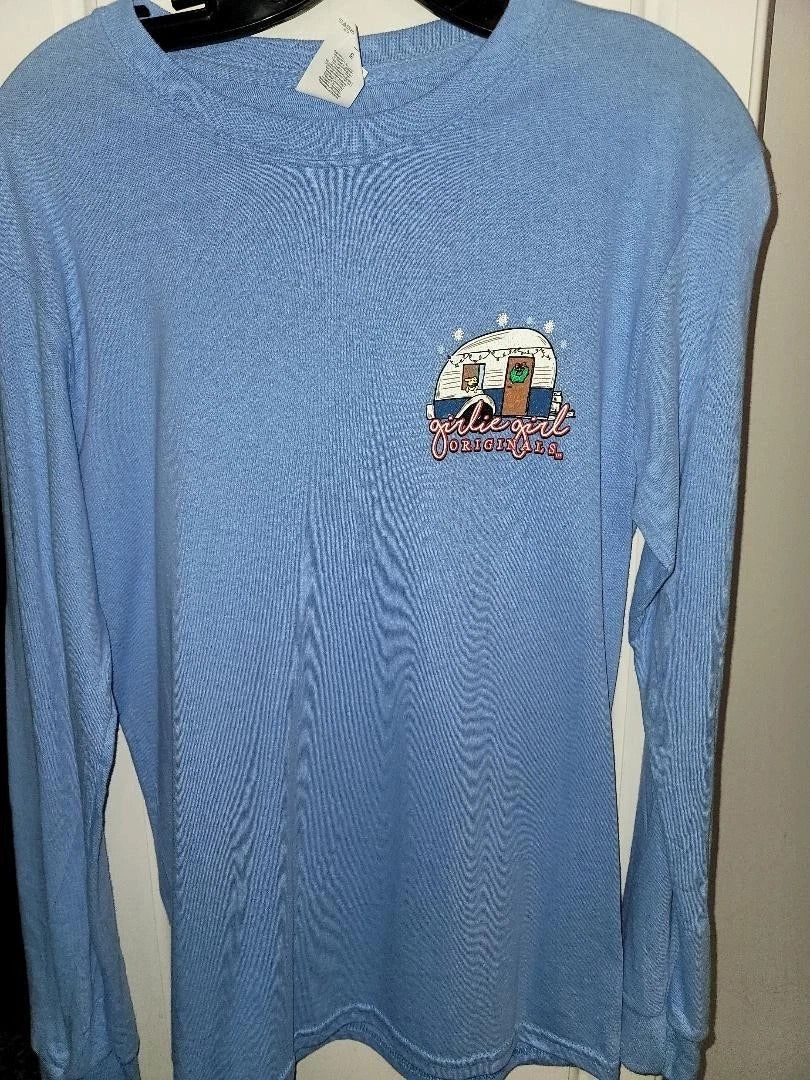 New Girlie Girl Camping Christmas Long Sleeve T-Shirt