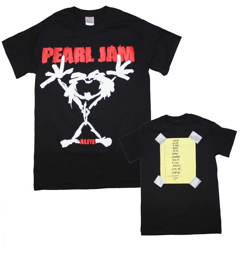 New PEARL JAM STICK MAN LICENSED CONCERT BAND T Shirt New
