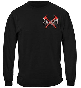 Absolute Volunteer Firefighter 100% Cotton Black Long Sleeves T-Shirt