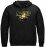 Catfish Murky Water Fishing 8oz 50/50 Hood Military Green Hooded Sweat Shirt