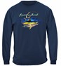Tuna Time Off Shore Fishing Fishing 100% Cotton Navy Long Sleeve T-Shirt
