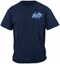 Blue Claw Crab In Your Face Fishing 100% Cotton Navy T-Shirt