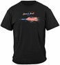 Patriotic Mahi Mahi, Dorado, Dolphin Fish Fishing 100% Cotton Black T-Shirt