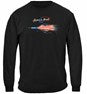 Patriotic Mahi Mahi, Dorado, Dolphin Fish Fishing 100% Cotton Black Long Sleeve T-Shirt