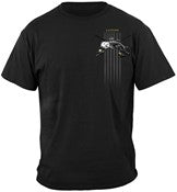Black Flag Patriotic Catfish Fishing 100% Cotton Black T-Shirt