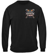 American's Pipe Fitter Blue Collar Worker 100% Cotton Black Long Sleeve T-Shirt