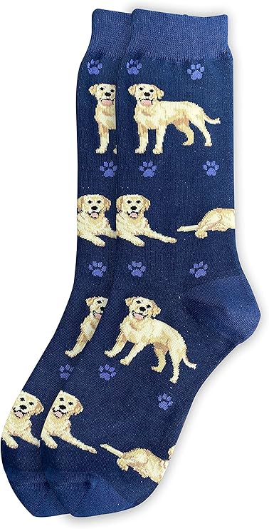Happy Tails Yellow Labrador Lab Socks Pet Lovers Soft Socks One Size Fit Most