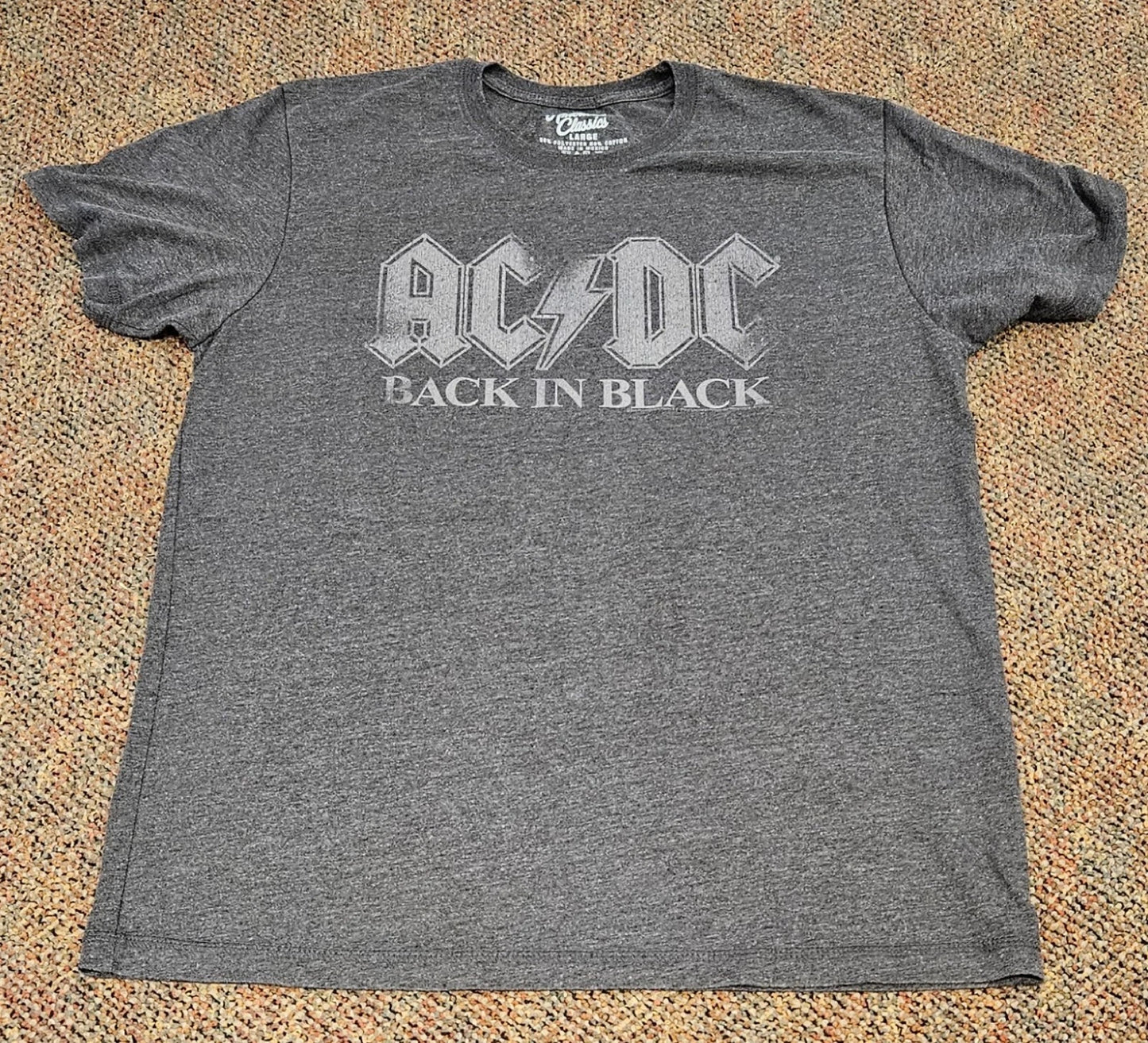 AC/DC Back in Black gray shirt