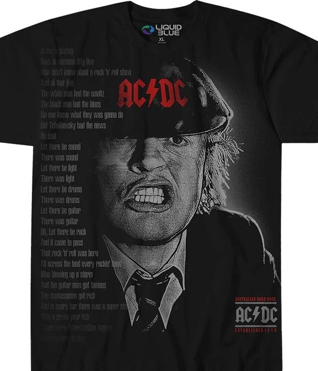AC/DC Big Face Angus Black T-Shirt