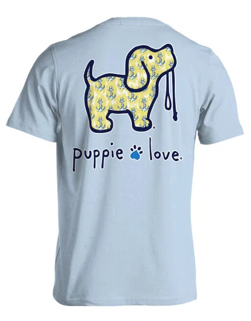 New PUPPIE LOVE ANCHOR FILL PUP T SHIRT