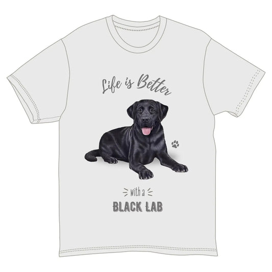 Life is Better with a Black Lab T-Shirt, Dog Lover Design, Multiple Sizes S-XXL