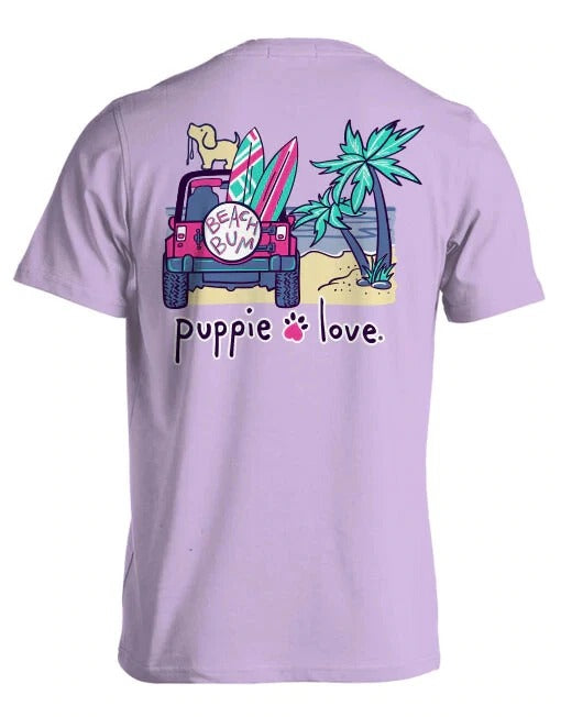 New PUPPIE LOVE BEACH BUM T SHIRT