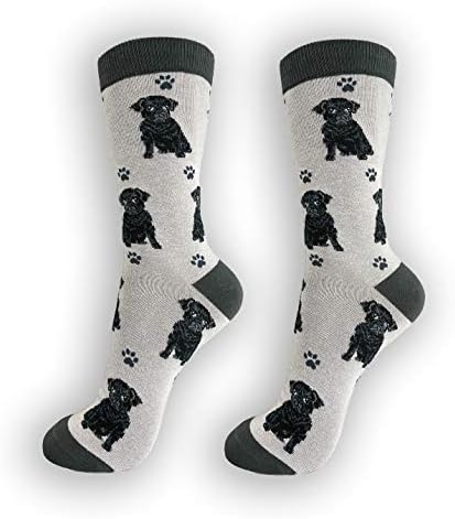Happy Tails Black Pug Socks Pet Lovers Soft Socks One Size Fit Most