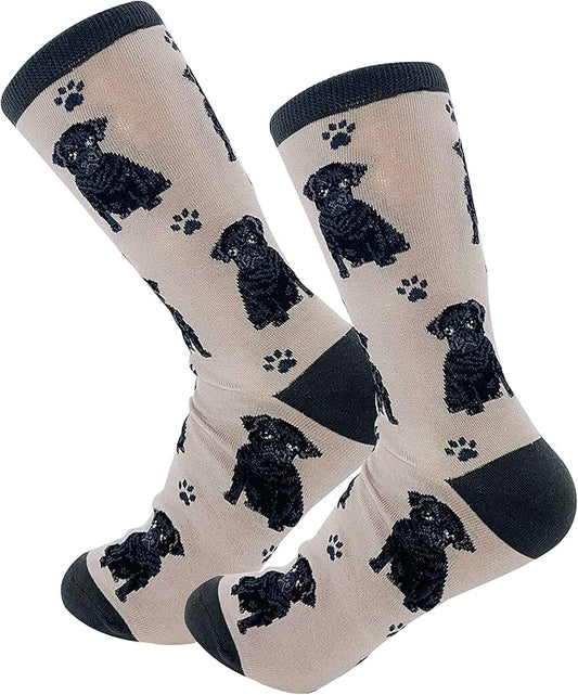 Happy Tails Black Pug Socks Pet Lovers Soft Socks One Size Fit Most