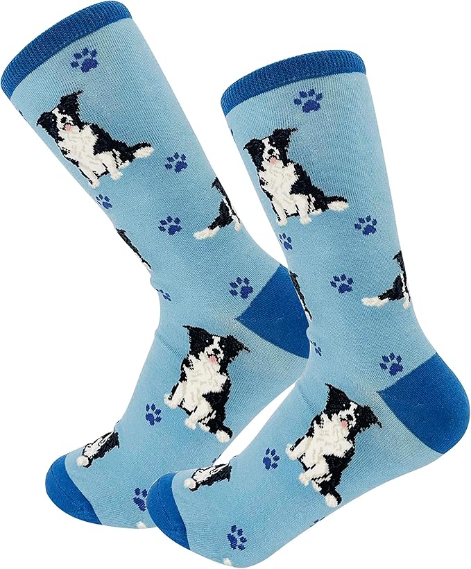 Happy Tails Border Collie Socks Pet Lovers One Size Fit Most