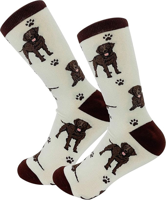 Happy Tails Chocolate Labrador Lab Socks Pet Lovers Soft Socks One Size Fit Most
