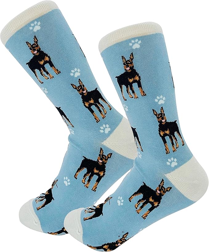 Happy Tails Doberman Socks Pet Lovers One Size Fit Most