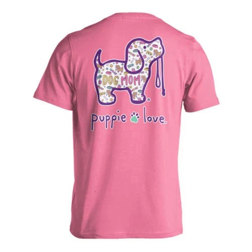 NEW PUPPIE LOVE WOOF DOG MOM T- SHIRT