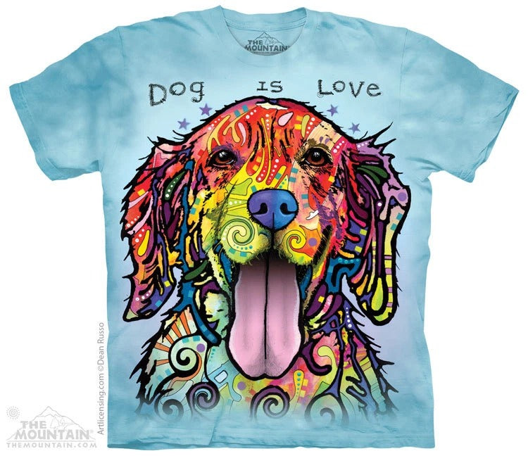 New DOG IS LOVE DEAN RUSSO T SHIRT