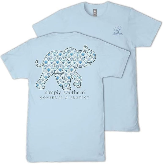 Simply Southern Track Elephant - Shell - Adult T-Shirt