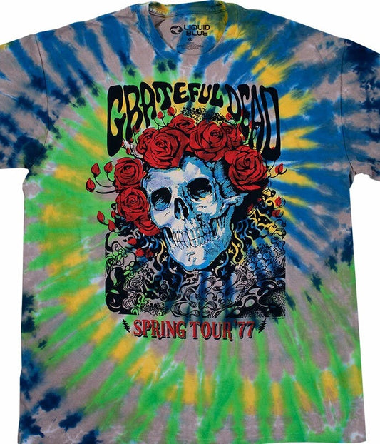 New GRATEFUL DEAD BERTHA 77 LICENSED CONCERT BAND Tie Dye T SHIRT