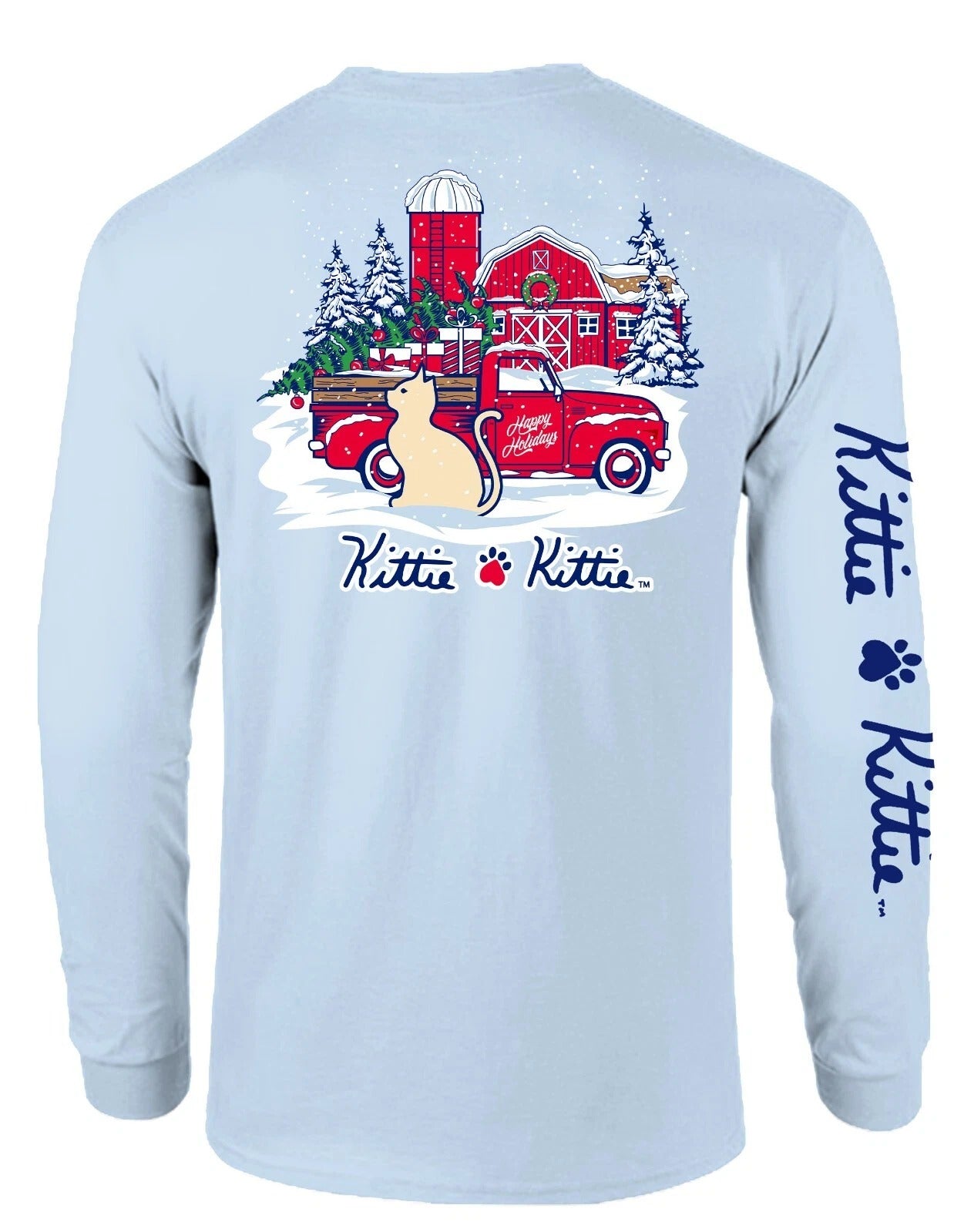 NEW  KITTIE KITTIE  HOME FOR THE HOLIDAYS Long SLEEVE T SHIRT Puppie Love