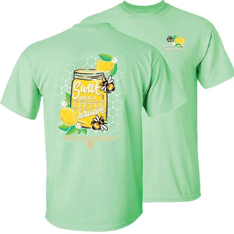 New GIRLIE GIRL SWEET SARCASM BEE T SHIRT