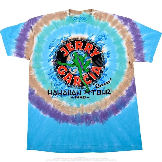 New GRATEFUL Dead JERRY GARCIA HAWAIIAN 1990 Tie Dye T Shirt Rare
