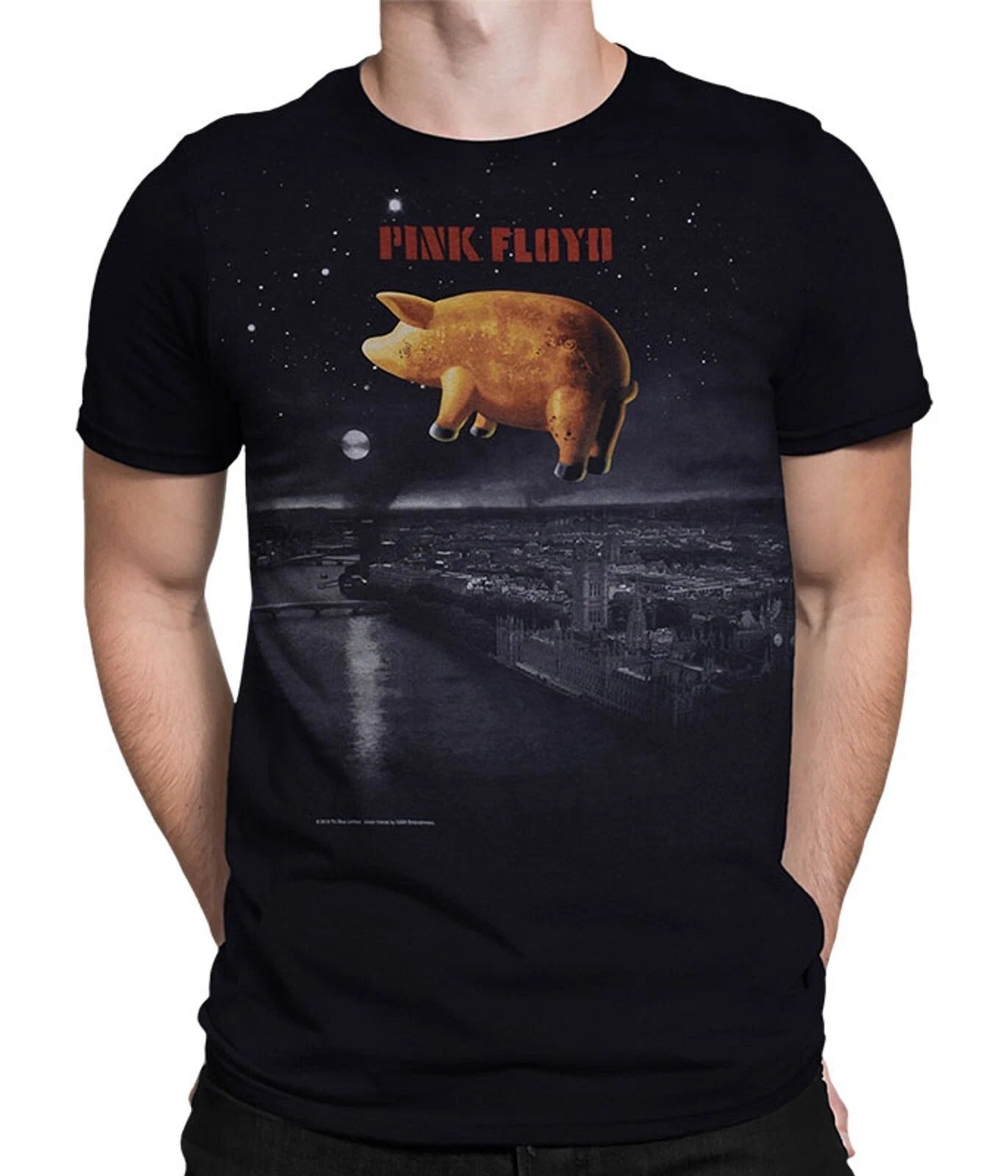 New PINK FLOYD PIGS OVER LONDON, Black shirt
