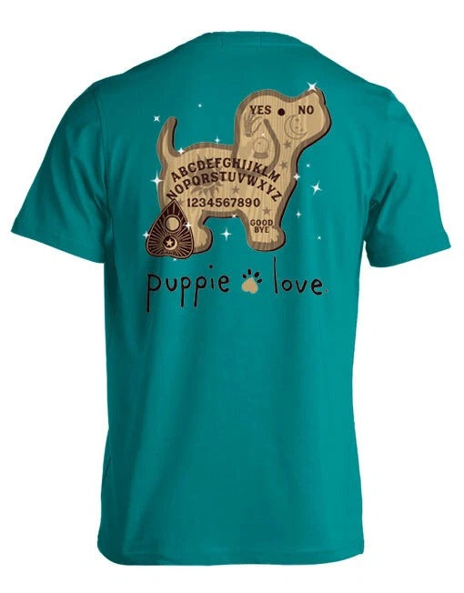 New PUPPIE LOVE OUIJA BOARD HALLOWEEN  Pup T SHIRT