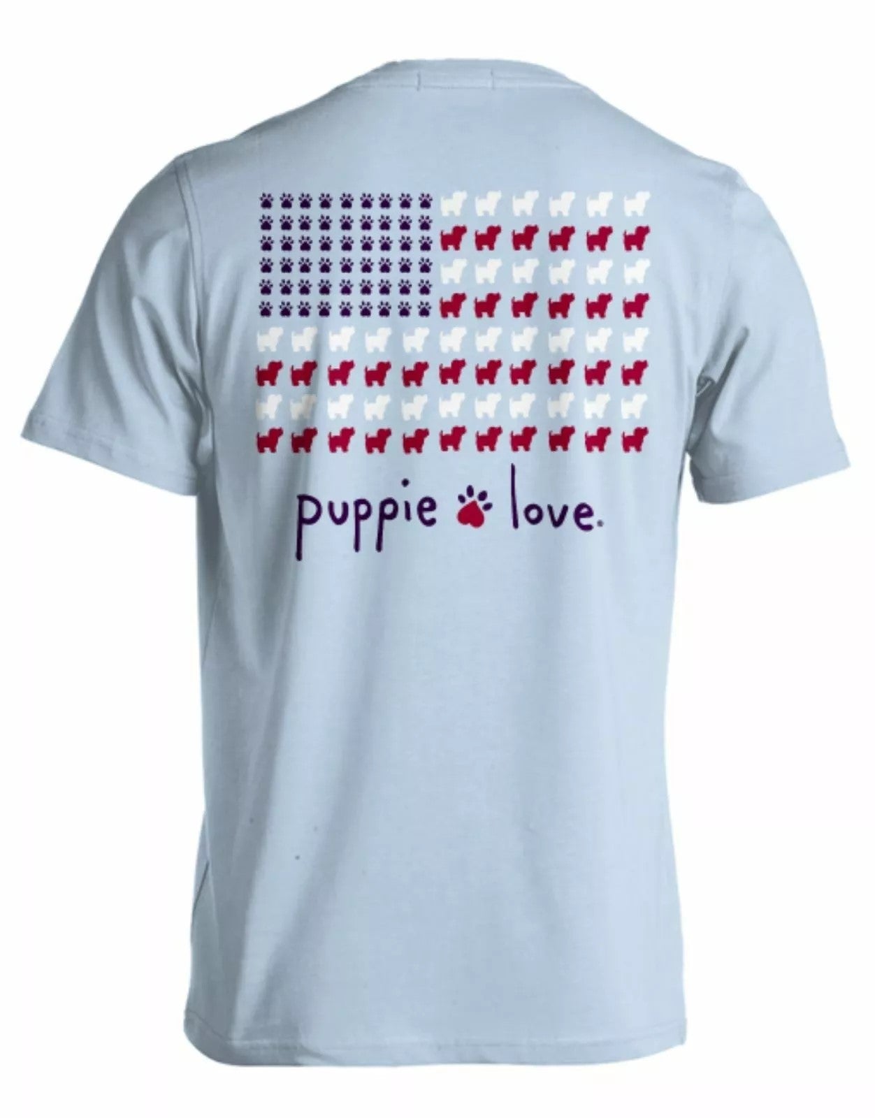 Puppie Love USA Flag t-shirt