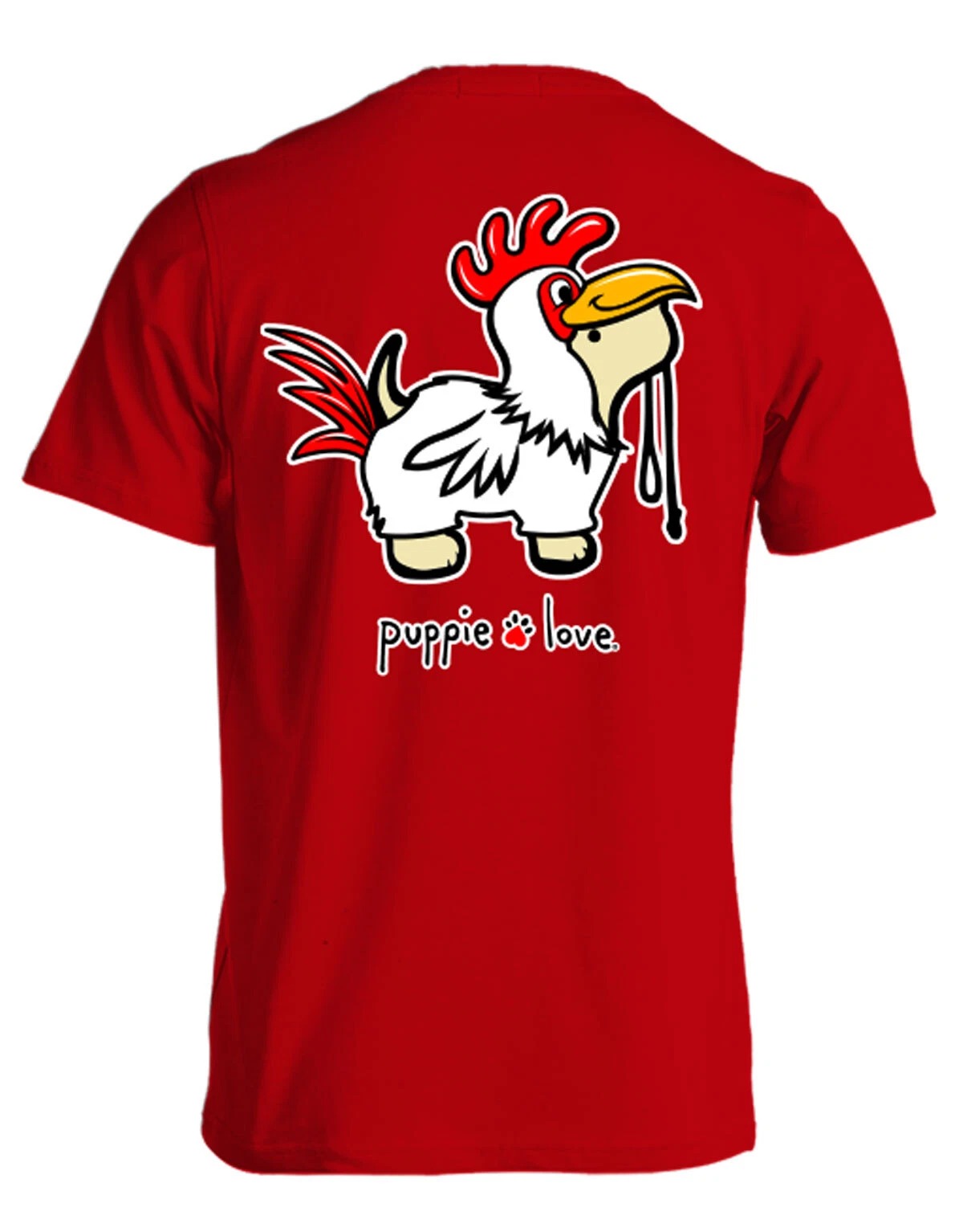 New PUPPIE LOVE ROOSTER PUP  T SHIRT PUP