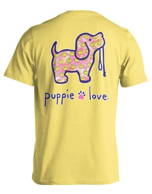 New PUPPIE LOVE  SMILEY FACE  T SHIRT