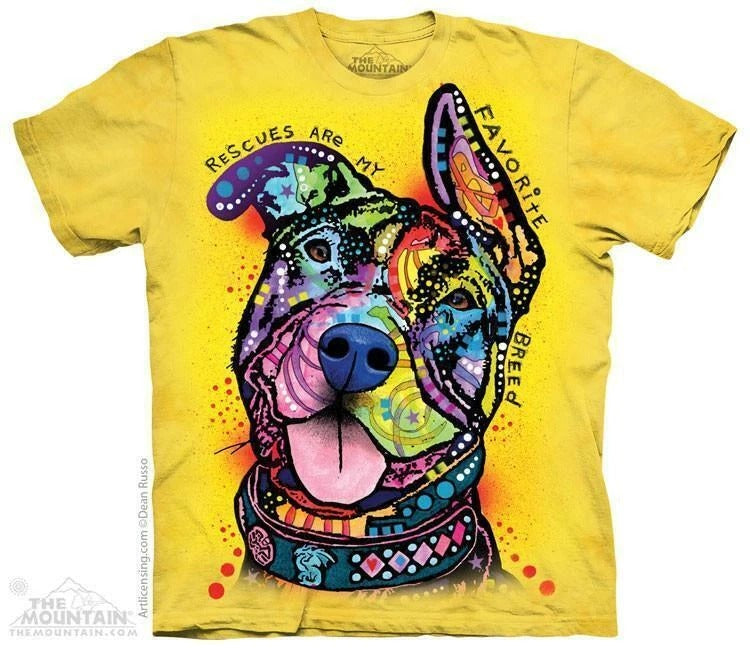 The Mountain Russo Rescues are My Favorite Breed Pit Bull Dog TShirt