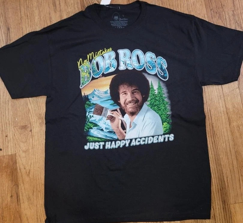 Bob Ross No Mistakes just Happy Accidents T Shirt