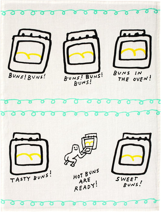Blue Q Kitchen Towel, Super Funny - Hot Buns are Ready!