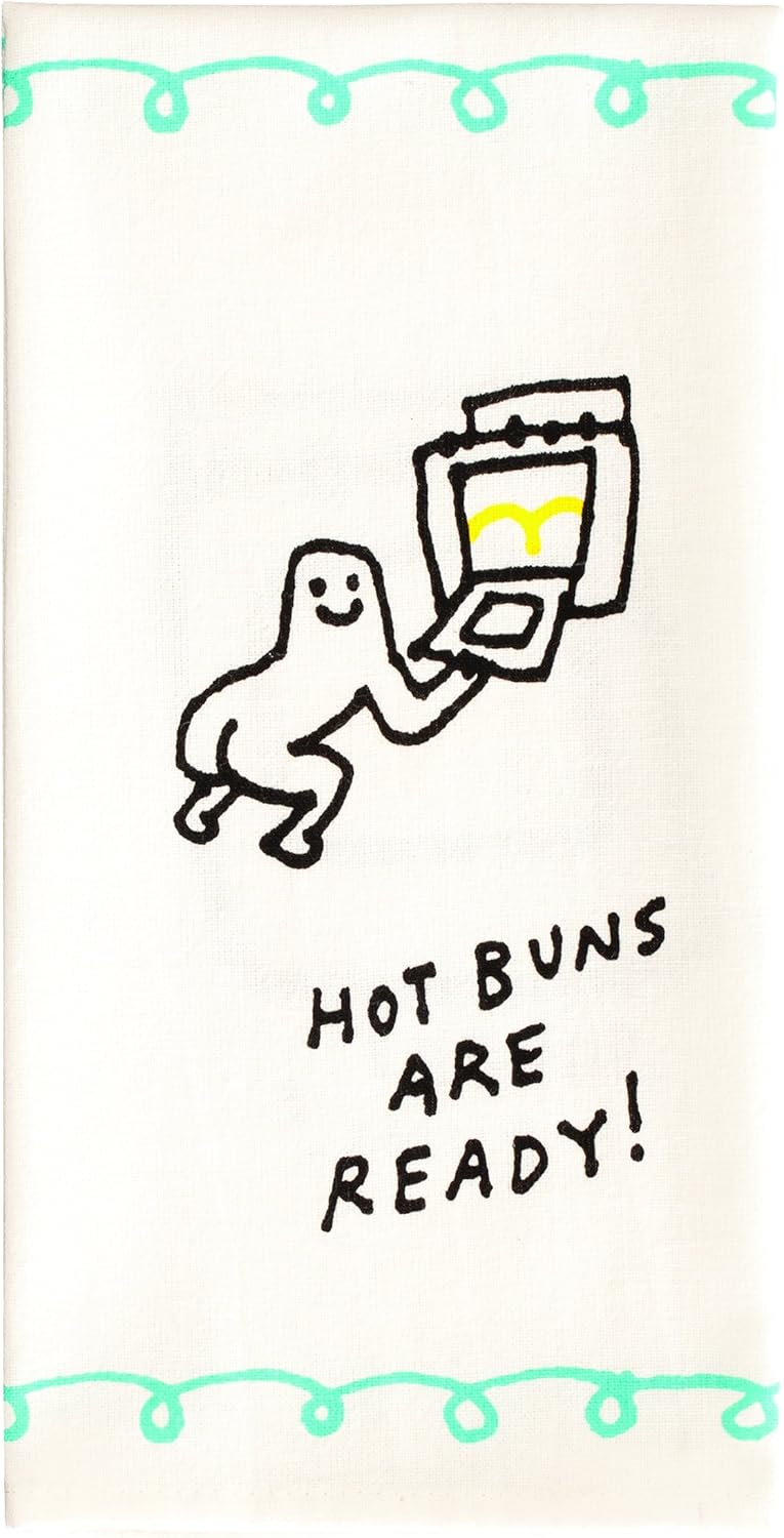 Blue Q Kitchen Towel, Super Funny - Hot Buns are Ready!